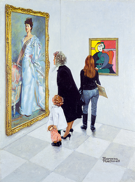 Norman Rockwell: Picasso vs. Sargent, 1966; National Museum of American Illustration, Newport RI; © The Norman Rockwell Family Agency