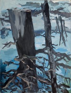 Georg Baselitz. Der Wald auf dem Kopf, 1969Öl auf Leinwand; 250 x 190 cmMuseum Ludwig, Köln, Schenkung Sammlung Ludwig, 1976Copyright: Georg Baselitz 2019