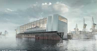 Die Errichtung der Hallenkonstruktion soll Ende 2020 abgeschlossen sein. © Werner Sobek / Lürssen
