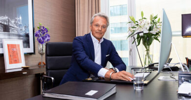 Björn Dahler ist Geschäftsführender Gesellschafter DC Developments – der Projektentwickler baut u.a. die Luxuswohntürme „Fifty9“ und „The Crown“ auf dem Strandkai sowie zweite weitere Premium-Wohnhäuser im südlichen Überseequartier. © DC Developments
